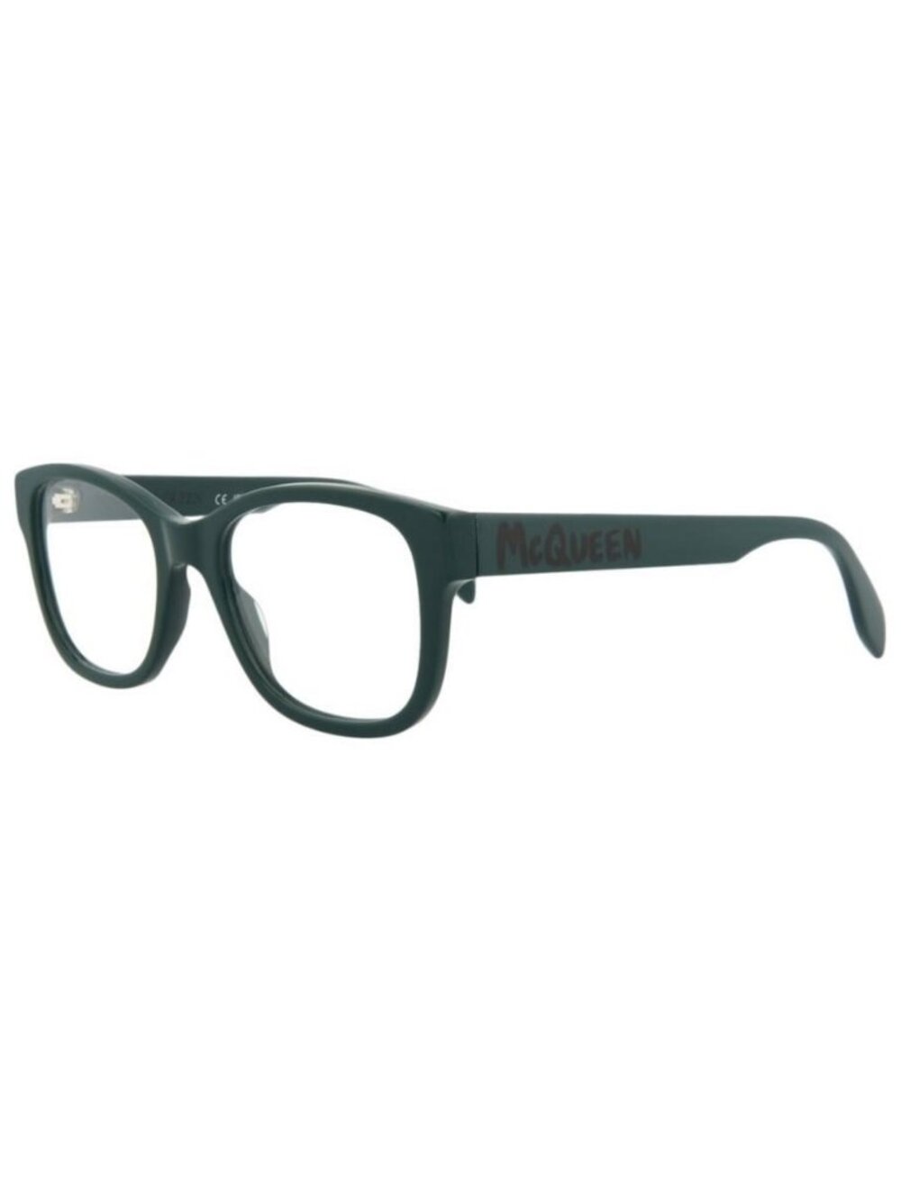 New Alexander McQueen Mens Square/Rectangle Green Green Transparent Fashion Desi